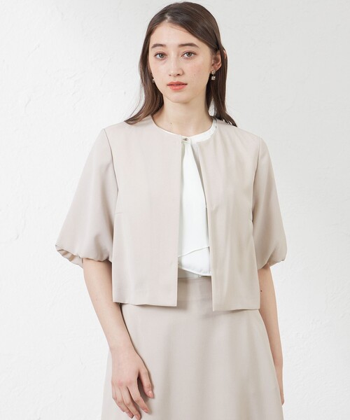 AMACA（アマカ） ジャケット テーラードジャケット リネンライク 