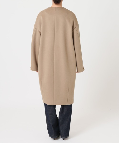 「SLOBE IENA」 ノーカラーコート 38 ブラウン レディース_画像8