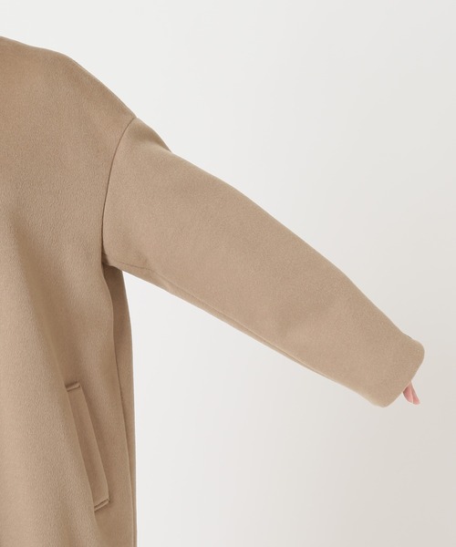 「SLOBE IENA」 ノーカラーコート 38 ブラウン レディース_画像9