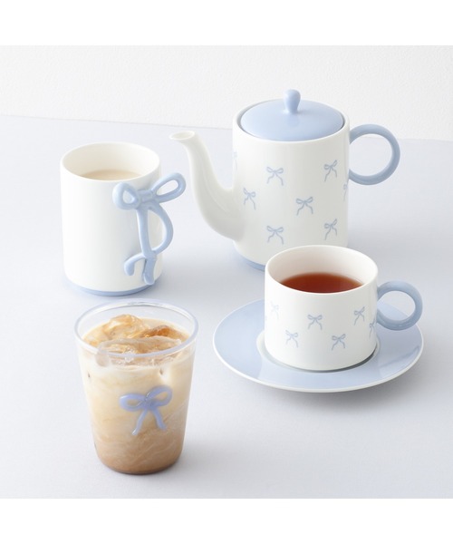Francfranc（フランフラン） 食器 リボン ティーポット ブルー