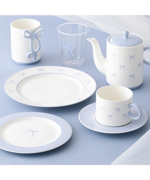 Francfranc（フランフラン） 食器 リボン ティーポット ブルー