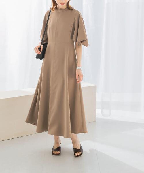 ワンピース フレアスリーブステッチデザインワンピース : ZOZOTOWN