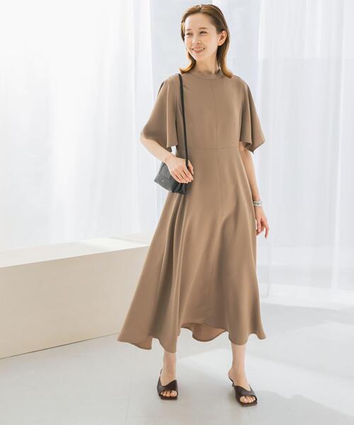 ワンピース フレアスリーブステッチデザインワンピース : ZOZOTOWN