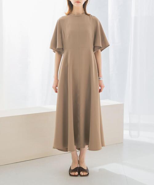 ワンピース フレアスリーブステッチデザインワンピース : ZOZOTOWN