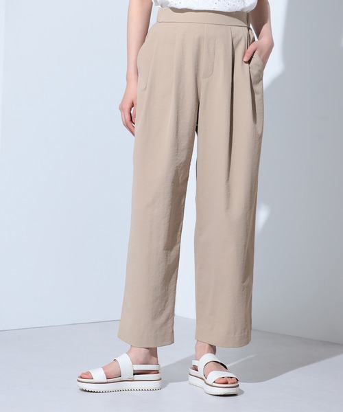 パンツ Gallia GALLORIA パンツ ツータックセミカーブパンツ レディース