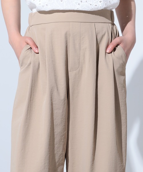 パンツ Gallia antiqua ツイルタックワイドパンツ パンツ レディース ボトムス