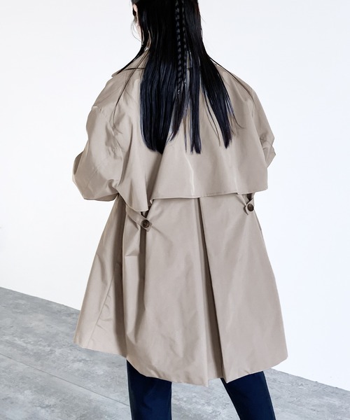 「reca」 トレンチコート M グレイッシュベージュ レディース_画像8