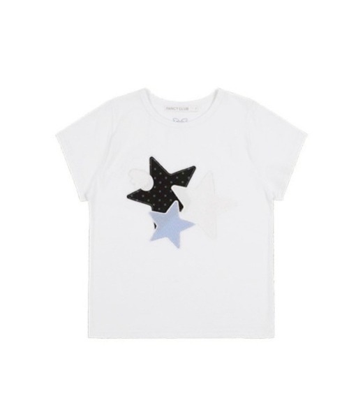 tシャツ 「FANCY CLUB」Mix Star Angel Patch Tee レディース FANCY CLUB tシャツ 「FANCY CLUB」Mix Star Angel Patch Tee