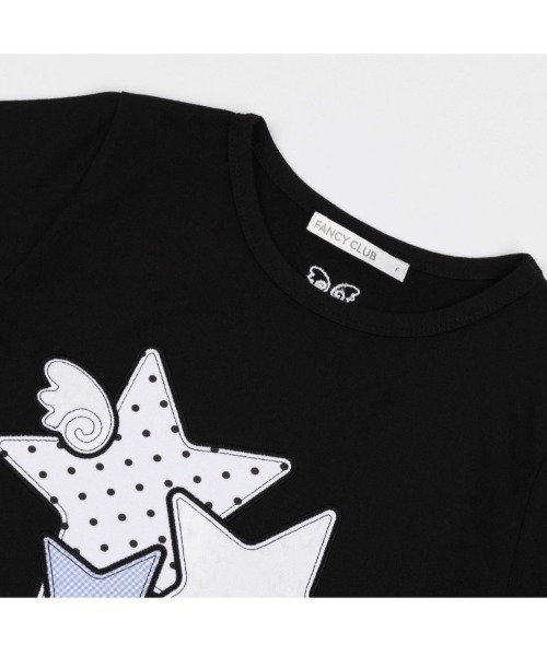 tシャツ 「FANCY CLUB」Mix Star Angel Patch Tee レディース FANCY CLUB tシャツ 「FANCY CLUB」Mix Star Angel Patch Tee