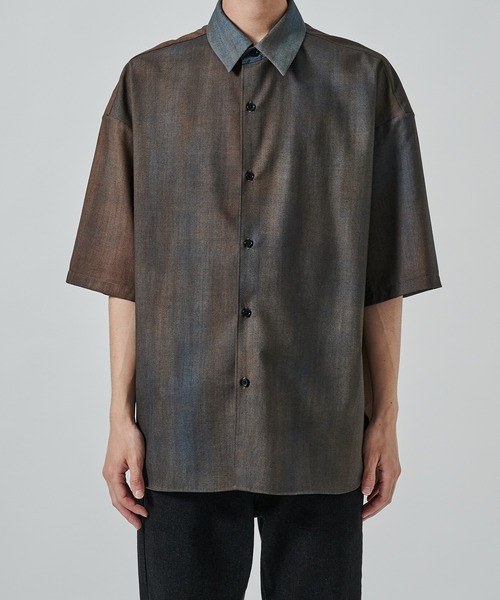 シャツ 「STUDIOUS」URBAN DYE RELAX SHIRTS S.S メンズの画像