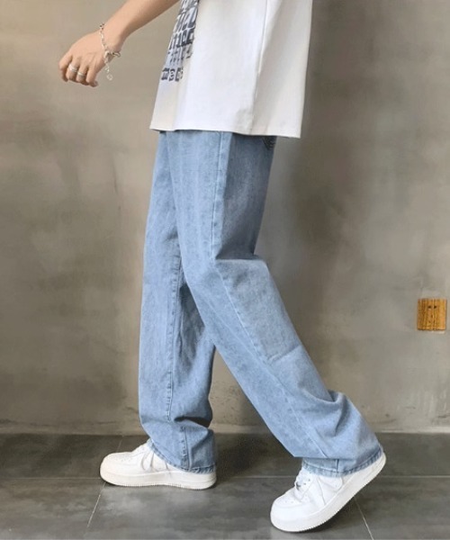 「REBALANCE」 デニムパンツ MEDIUM ブラック メンズ