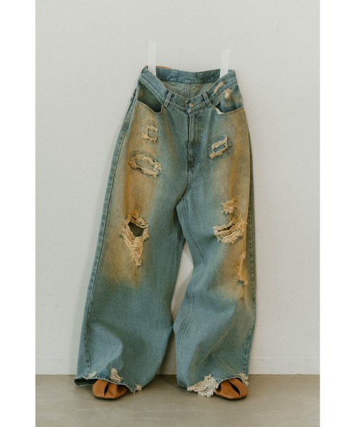 tシャツ damage denim pants レディース メンズ