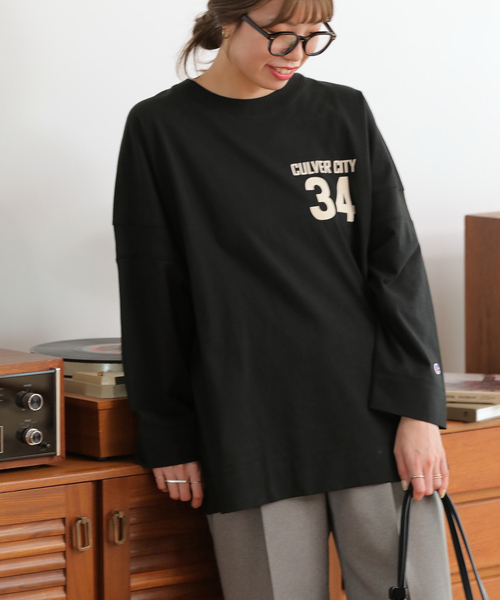 tシャツ 別注「Champion/チャンピオン」ロングスリーブTシャツ16s/OE レディース