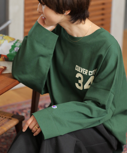 tシャツ 別注「Champion/チャンピオン」ロングスリーブTシャツ16s/OE レディース Champion tシャツ 別注「Champion/チャンピオン」ロングスリーブ