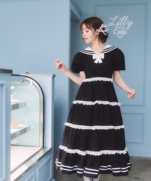 【美品】ザリラクス×エディション 別注 マリンドレス 　ワンピース　 ブラック Edition × THE RERACS Collaboration Label vol.4 | トゥモローランド