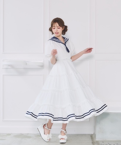 Starry ワンピース 2WAYマリンセーラーロングドレス : ZOZOTOWN