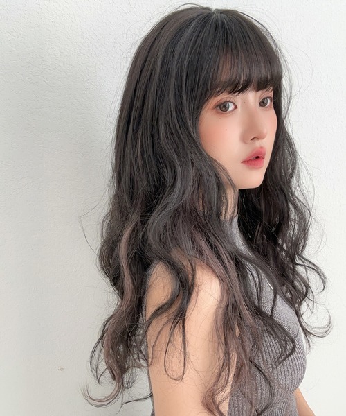 ウィッグ エクステ 「 前髪付きフルカバートップヘアピース ニュアンス