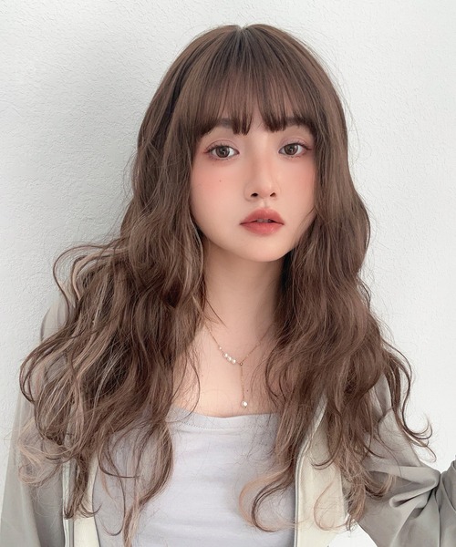 ウィッグ エクステ 「 前髪付きフルカバートップヘアピース