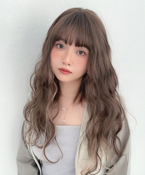 ウィッグ エクステ 「 前髪付きフルカバートップヘアピース ニュアンス