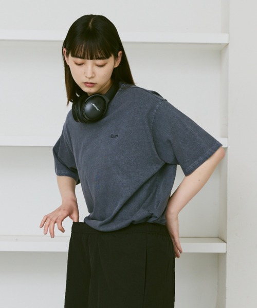 「flaner」 半袖カットソー MEDIUM グレー レディース