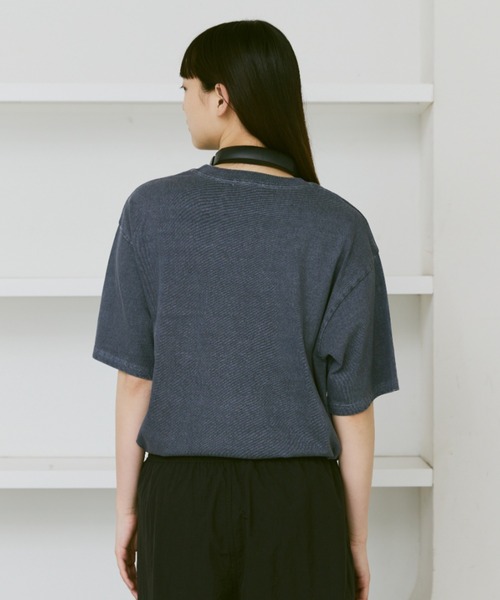 「flaner」 半袖カットソー MEDIUM グレー レディース