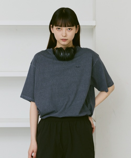 「flaner」 半袖カットソー MEDIUM グレー レディース