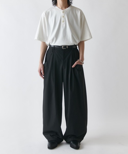 Lui's（ルイス） ワイドパンツ スラックス ファインTRイージーカーブ