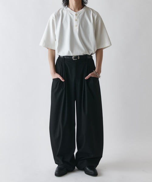 Lui's（ルイス） ワイドパンツ スラックス ファインTRイージーカーブ