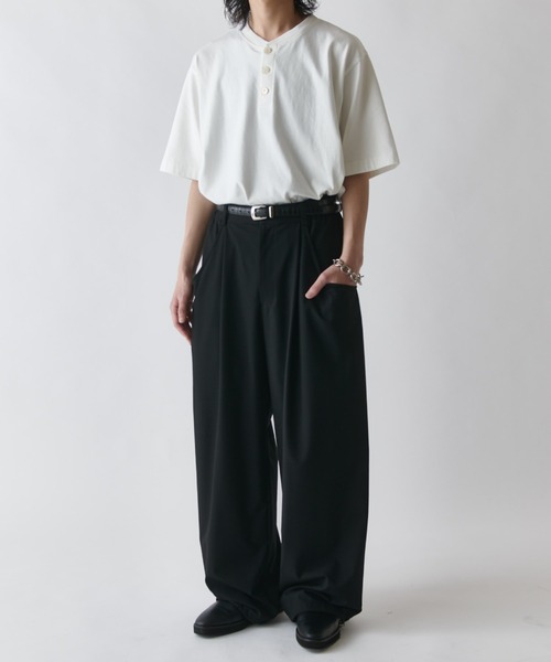 Lui's（ルイス） ワイドパンツ スラックス ファインTRイージーカーブ