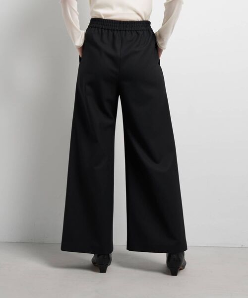 LANVIN en Bleu パンツ 異素材ベルトゴムワイドパンツ レディース