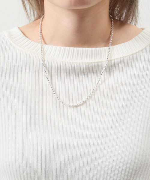 ネックレス THEFT セフト / AZUKI SILVER CHAIN NECKLACE シルバー925ロールチェーンネックレス 50cm