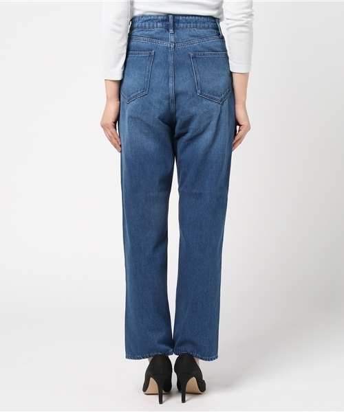 「FRAMeWORK」 加工デニムパンツ 40 ネイビー レディース