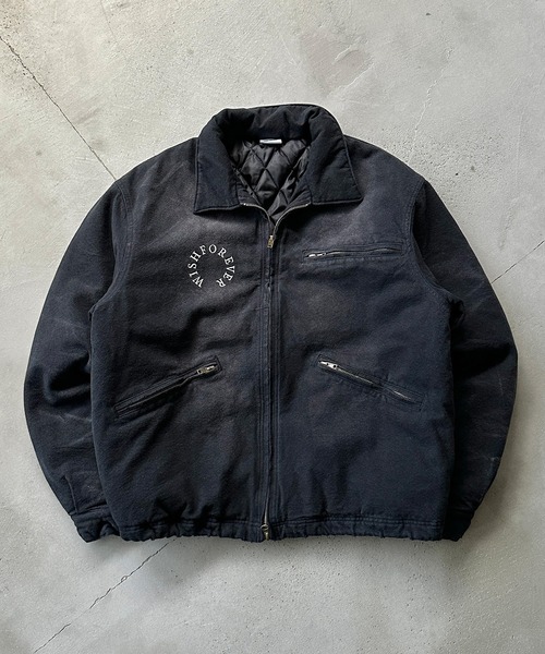 wish for ever 短丈ジャケット　ブルゾン WISH FOR EVER ブルゾン アウター DRAW CODE VINTAGE LIKE SHORT