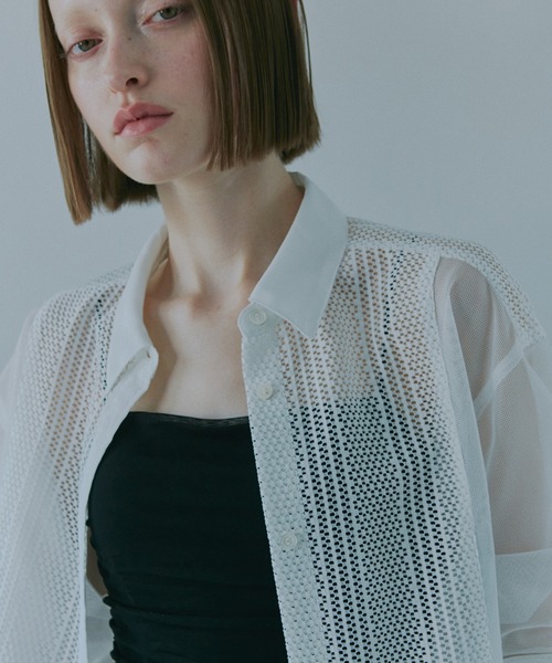 ルシェルブルー♡メッシュレーストップス ル シェル ブルー - LE CIEL BLEU | Lace & Mesh Combo | RESTIR リステア