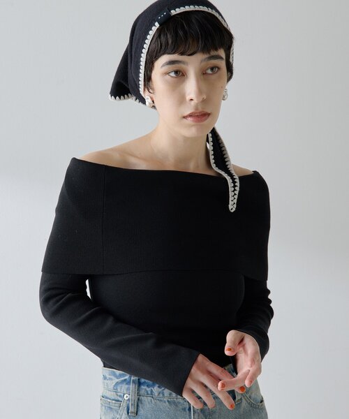 Whim Gazette（ウィム ガゼット） ニット セーター オフショルニット