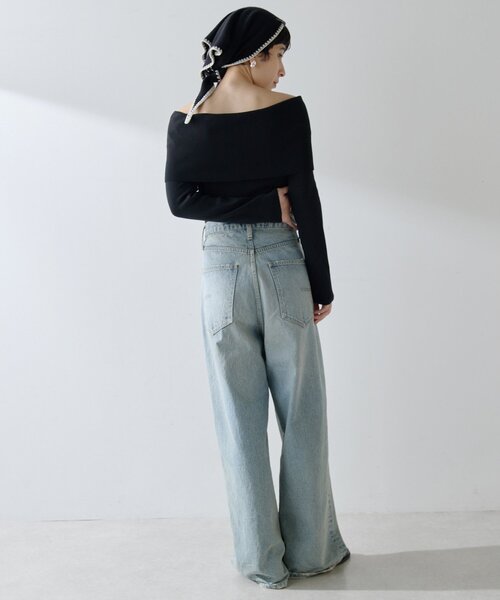 Whim Gazette ニット セーター オフショルニットプルオーバー