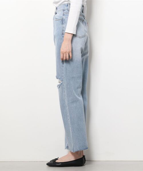 「SHAGGIE」 ダメージ加工デニムパンツ MEDIUM ブラック レディース