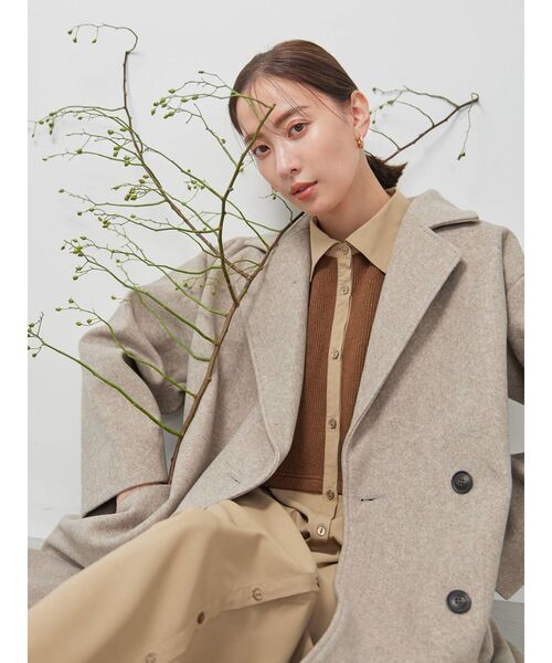 「COTORICA」 チェスターコート MEDIUM ピンク レディース_画像8