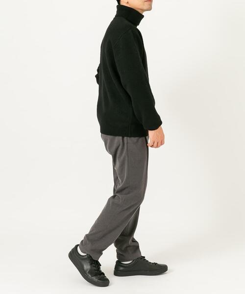 【ブラック】ブークレストレッチタートルニット URBAN RESEARCH ROSSO MEN セーター ニット ブークレストレッチ