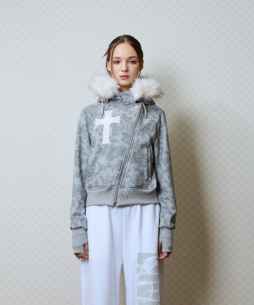 LUVISTRUE パーカー GT FUR UNBALANCE HOOD ZIP UP レディース 