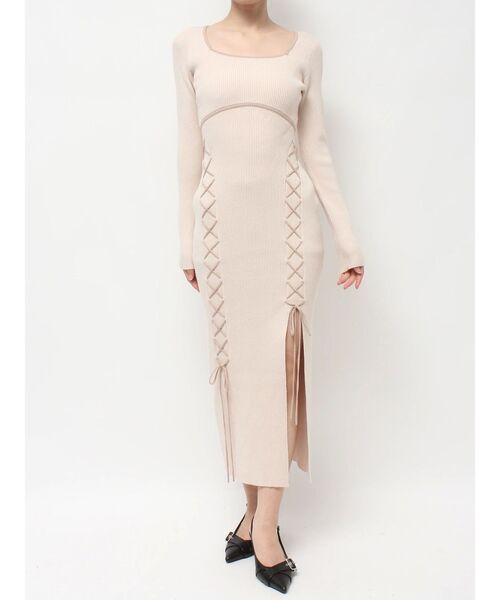 RESEXXY（リゼクシー） ワンピース レースアップタイトニット