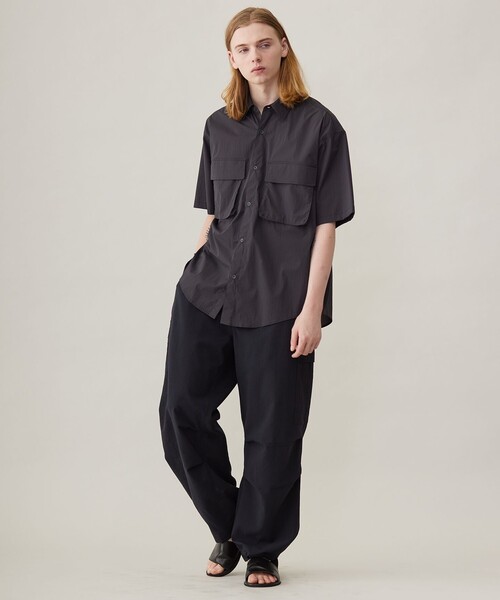 「UNFILO」 半袖シャツ MEDIUM ネイビー メンズ_画像2