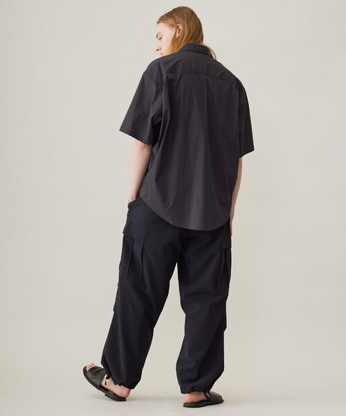 「UNFILO」 半袖シャツ MEDIUM ネイビー メンズ_画像4