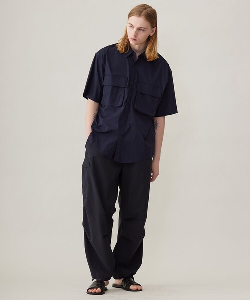 「UNFILO」 半袖シャツ MEDIUM ネイビー メンズ_画像9