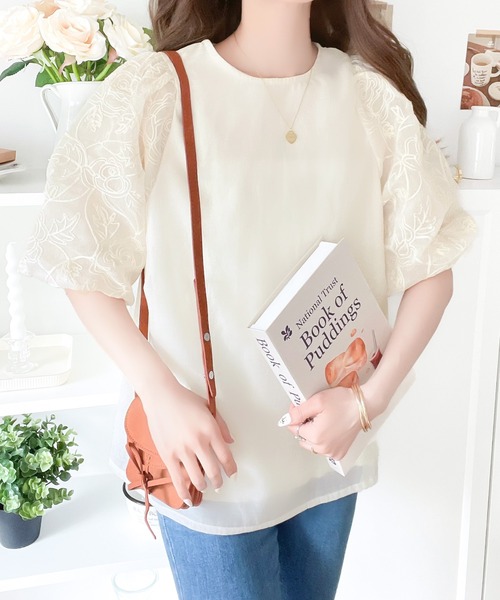 「classicalelf」 半袖ブラウス MEDIUM ブラック レディース_画像4