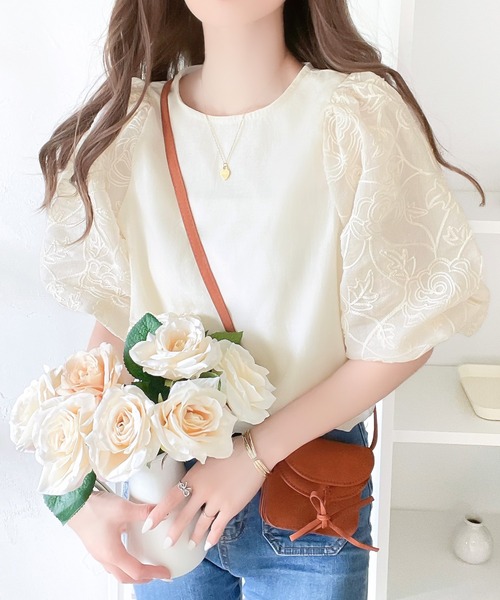 「classicalelf」 半袖ブラウス MEDIUM ブラック レディース_画像6