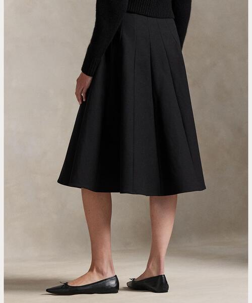 Ralph Lauren ブラック フレアスカート サイズ2　新品　未使用 POLO RALPH LAUREN（ポロ・ラルフローレン） スカート ギャバジン A