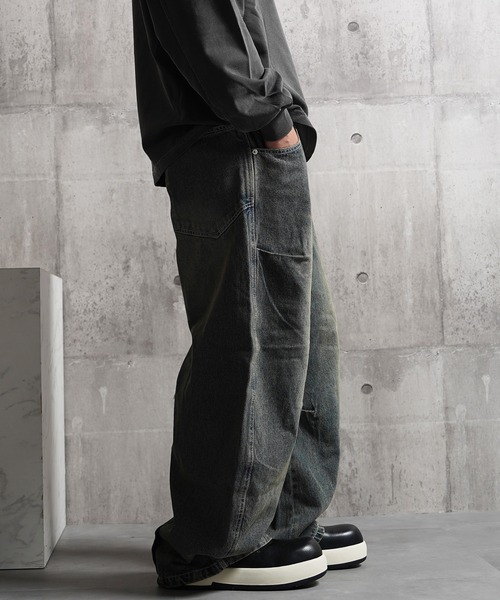 ジーンズ バレルレッグジーンズ ワイドパンツ / Barrel Leg Jeans Wide