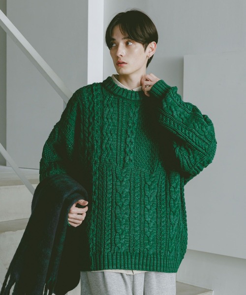 RAGEBLUE（レイジブルー） セーター ニット キリカエケーブルニット