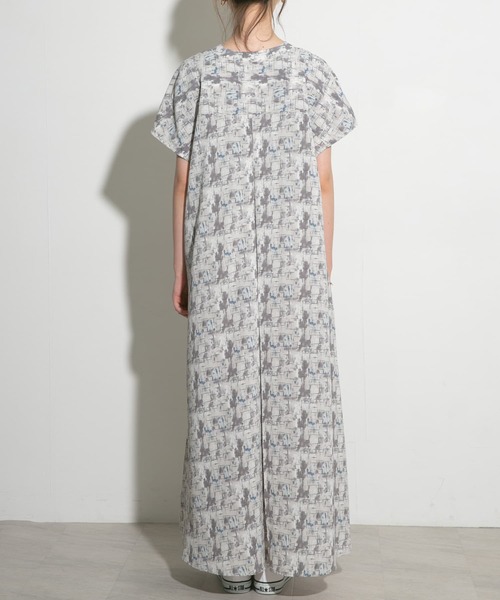 「URBAN RESEARCH」 半袖ワンピース FREE グレー レディース_画像5